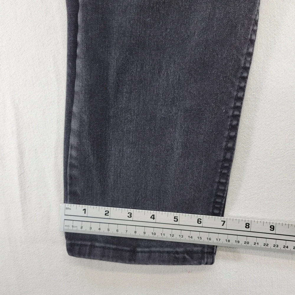 Levi's 502 Regular Taper Jeans Mens 32x32 Black Denim Stretch Mid Rise